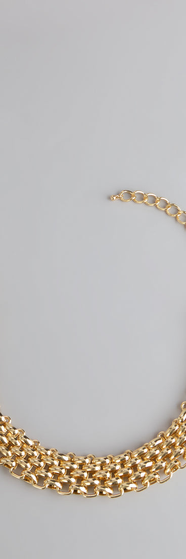 Stack The Drama Chunky Chain Statement Necklace