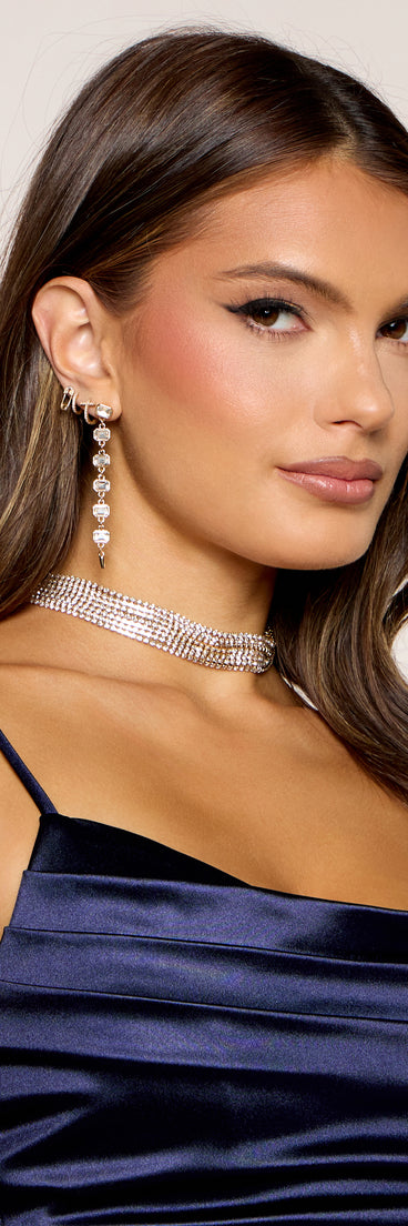 Glam Girl Layered Rhinestone Necklace