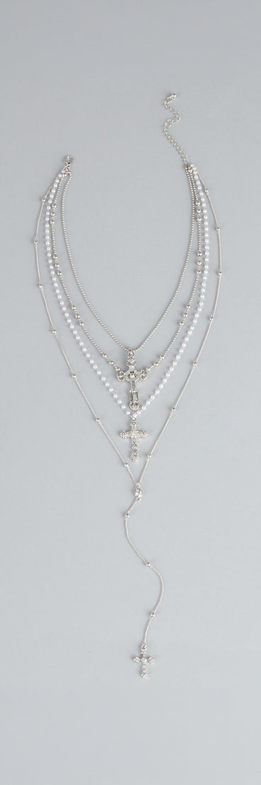 Layered Luxe Cross Necklace
