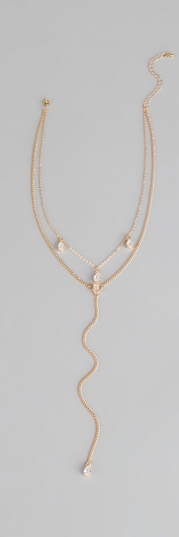 Charmed To Layer Rhinestone Necklace