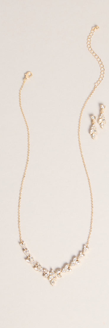 Just Add Sparkle Rhinestone Necklace And Earrings Set