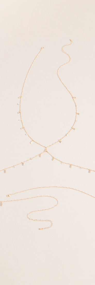 Sleek Shine Rhinestone Body Chain