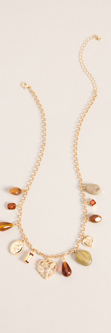 Mood Board Stone Charm Necklace