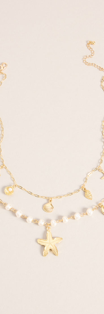 Sea You There Pearl Charm Necklace