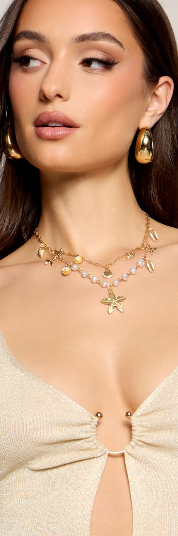 Sea You There Pearl Charm Necklace