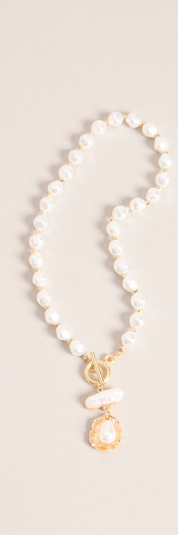 Layered Luxe Pearl Toggle Necklace