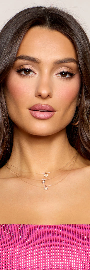 Glass Glow Triple Strand Necklace