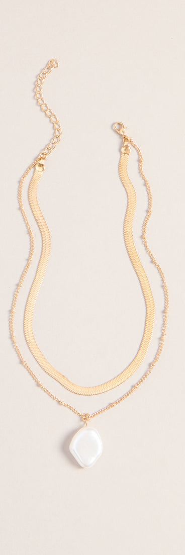 Perfectly Styled Pearl Charm Layered Necklace