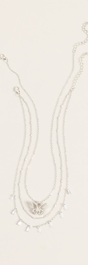 Delicate Drama Butterfly Necklace Set
