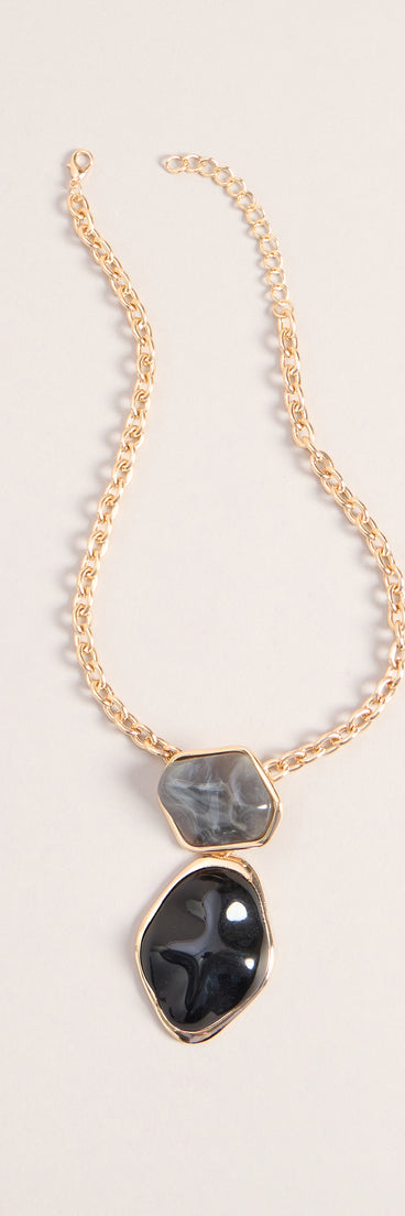 Dress Code Drama Stone Chain Necklace