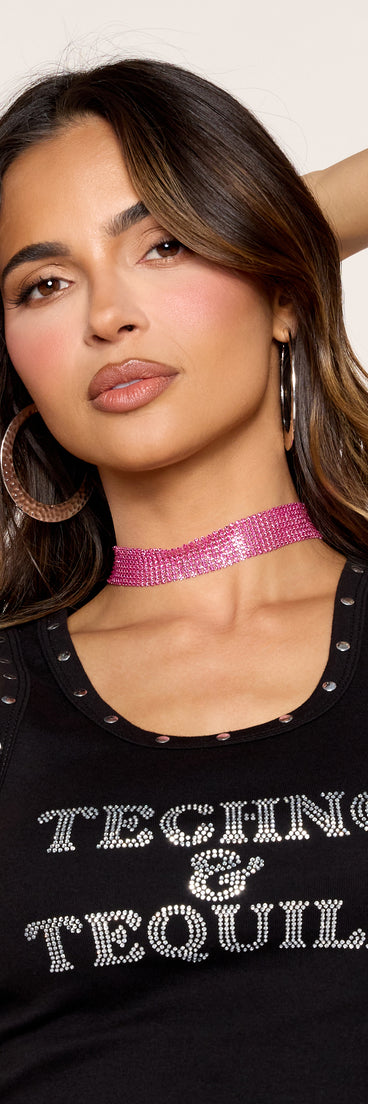 Dare To Dazzle Chainmail Choker Necklace