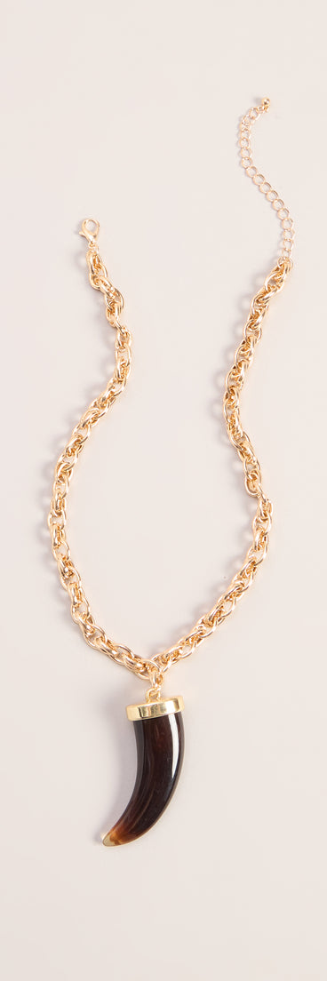 Wild Charm Tooth Pendant Necklace