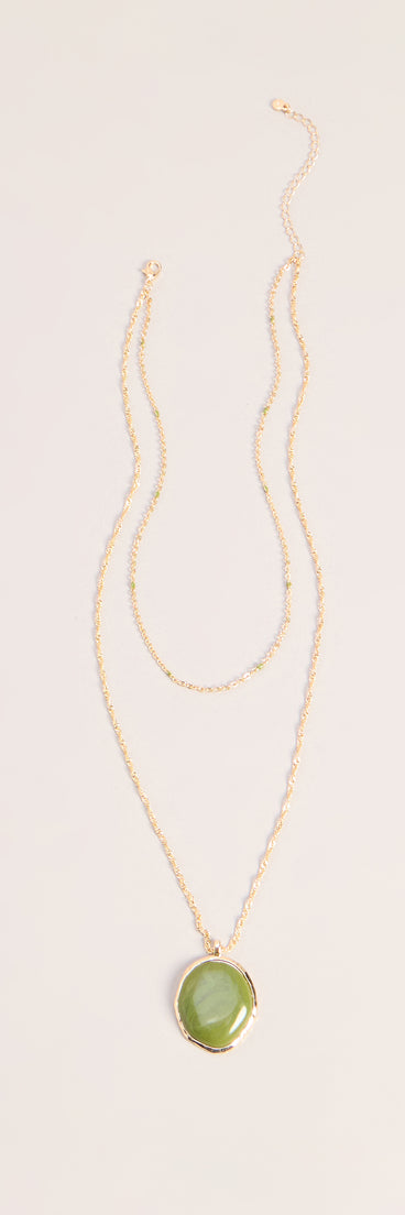 Worth The Double Take Pendant Necklace