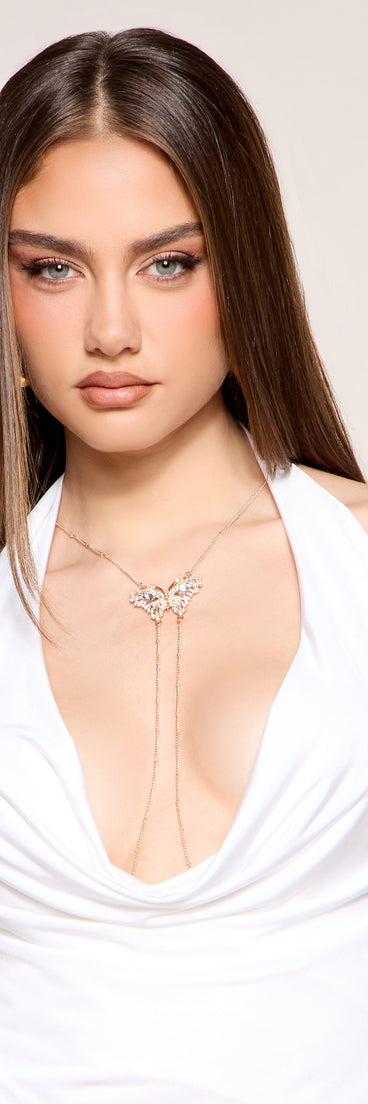Butterfly Effect Rhinestone Body Chain