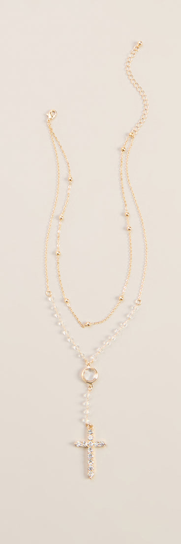 Faith In Detail Cross Charm Necklace