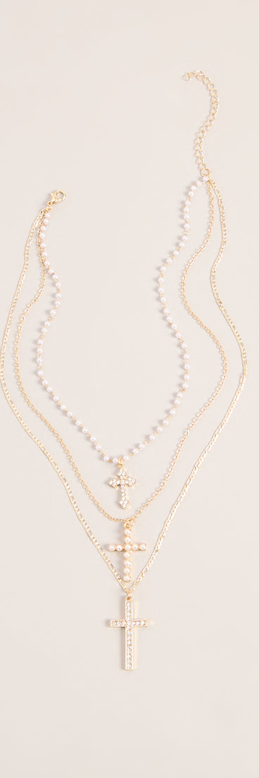 Faithfully Styled Cross Charm Necklace