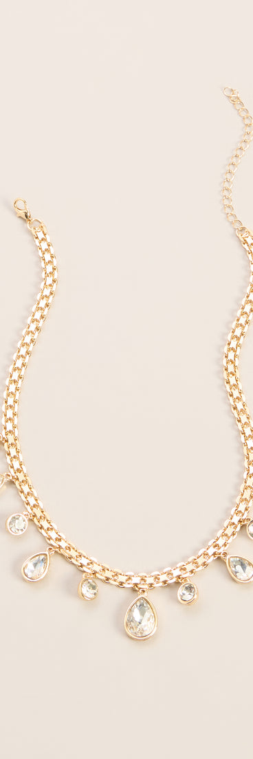 Diamond Trail Rhinestone Necklace