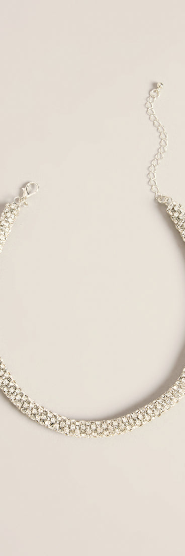 Wrapped In Shine Rhinestone Collar Necklace