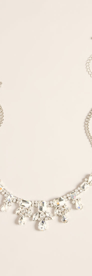 Luxe Link Rhinestone Collar Necklace