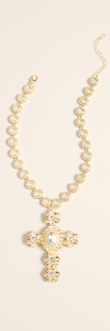Cross the Line Statement Necklace