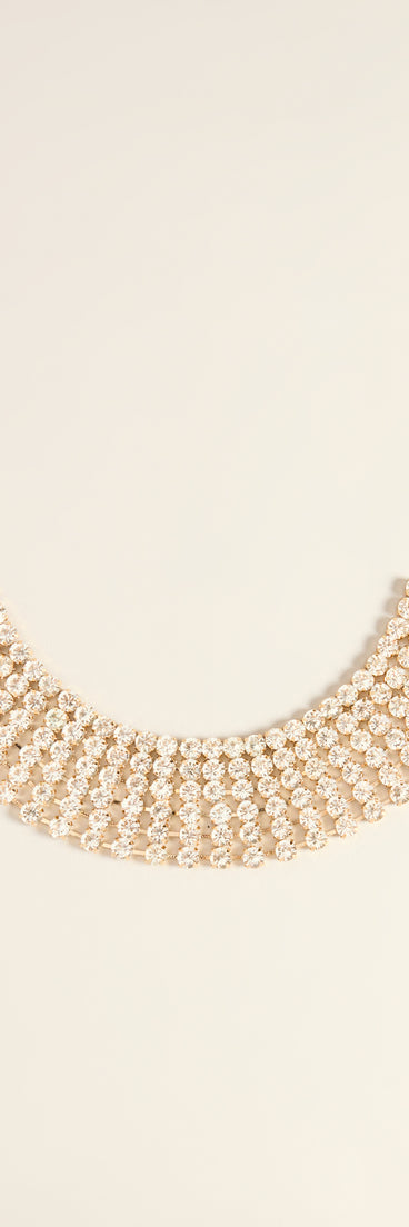 All Eyes Here Rhinestone Statement Choker Necklace