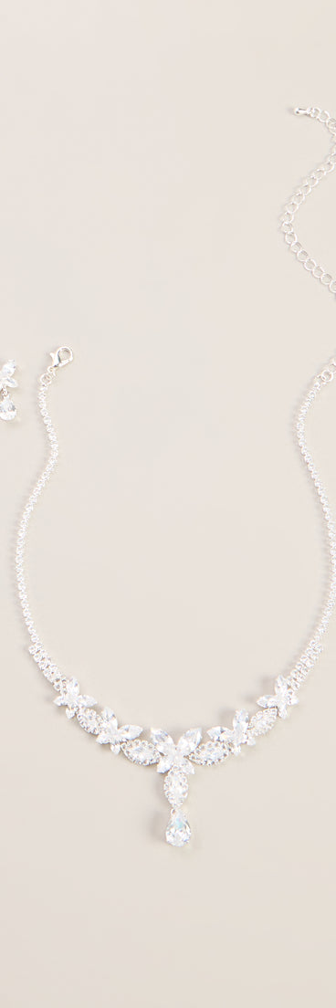 Finishing Touch Rhinestone Necklace And Earrings Set
