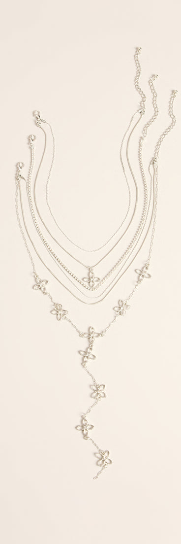 Petal Theory Floral Charm Necklace Set