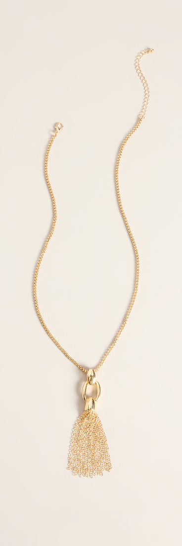 Chain Reaction Tassel Pendant Necklace