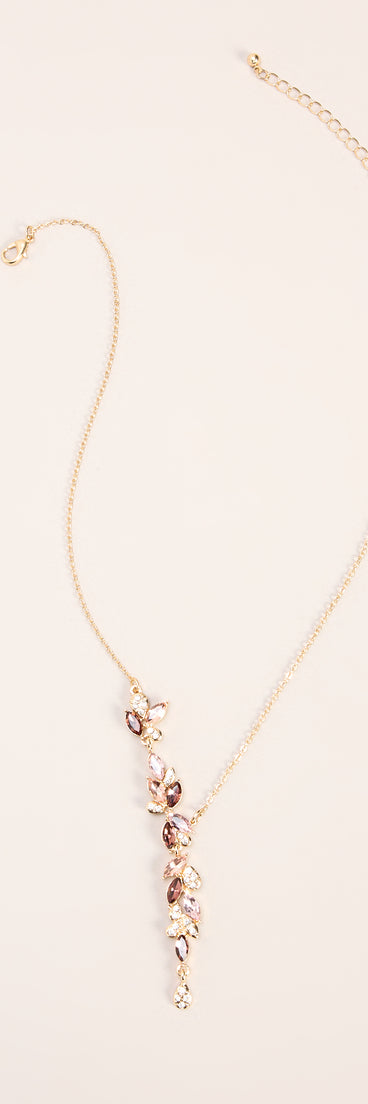 Glam Cascade Gemstone Necklace