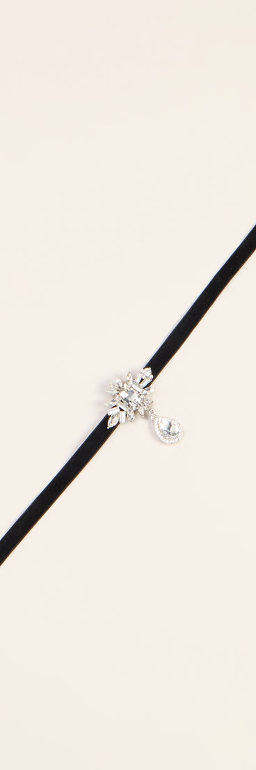 Grand Gleam Rhinestone Velvet Choker