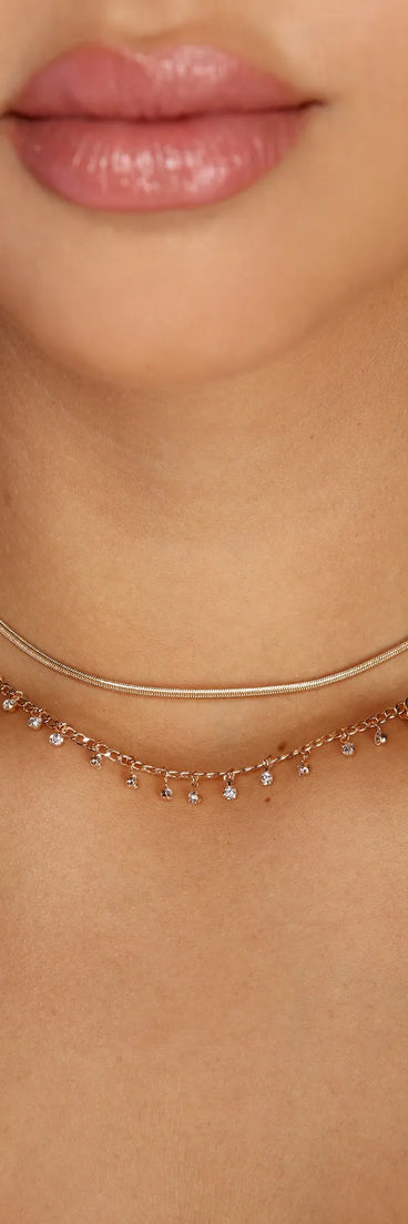 Shine In Snake Necklace Set