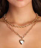 Heart Locket Necklace Set