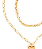 Heart Locket Necklace Set
