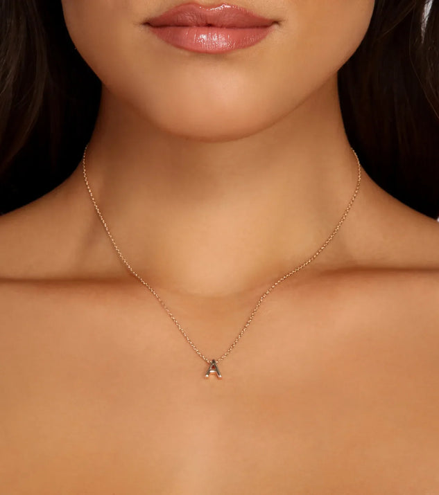 Initial Charm Necklace Set