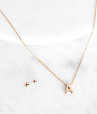 Initial Charm Necklace Set