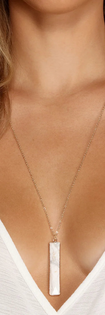 Set In Stone Marble Pendant