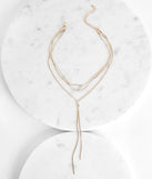 Twisted Layered Short Lariat And Choker