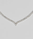 Celebrate in style with the All In The Shine Necklace Set, a silver formal wedding guest dress featuring an elegant silhouette and luxe details, perfect for a black-tie celebration.
