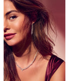 Celebrate in style with the All In The Shine Necklace Set, a silver formal wedding guest dress featuring an elegant silhouette and luxe details, perfect for a black-tie celebration.