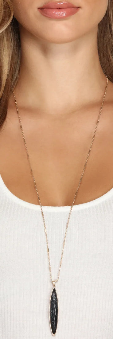 Long Marble Pendant