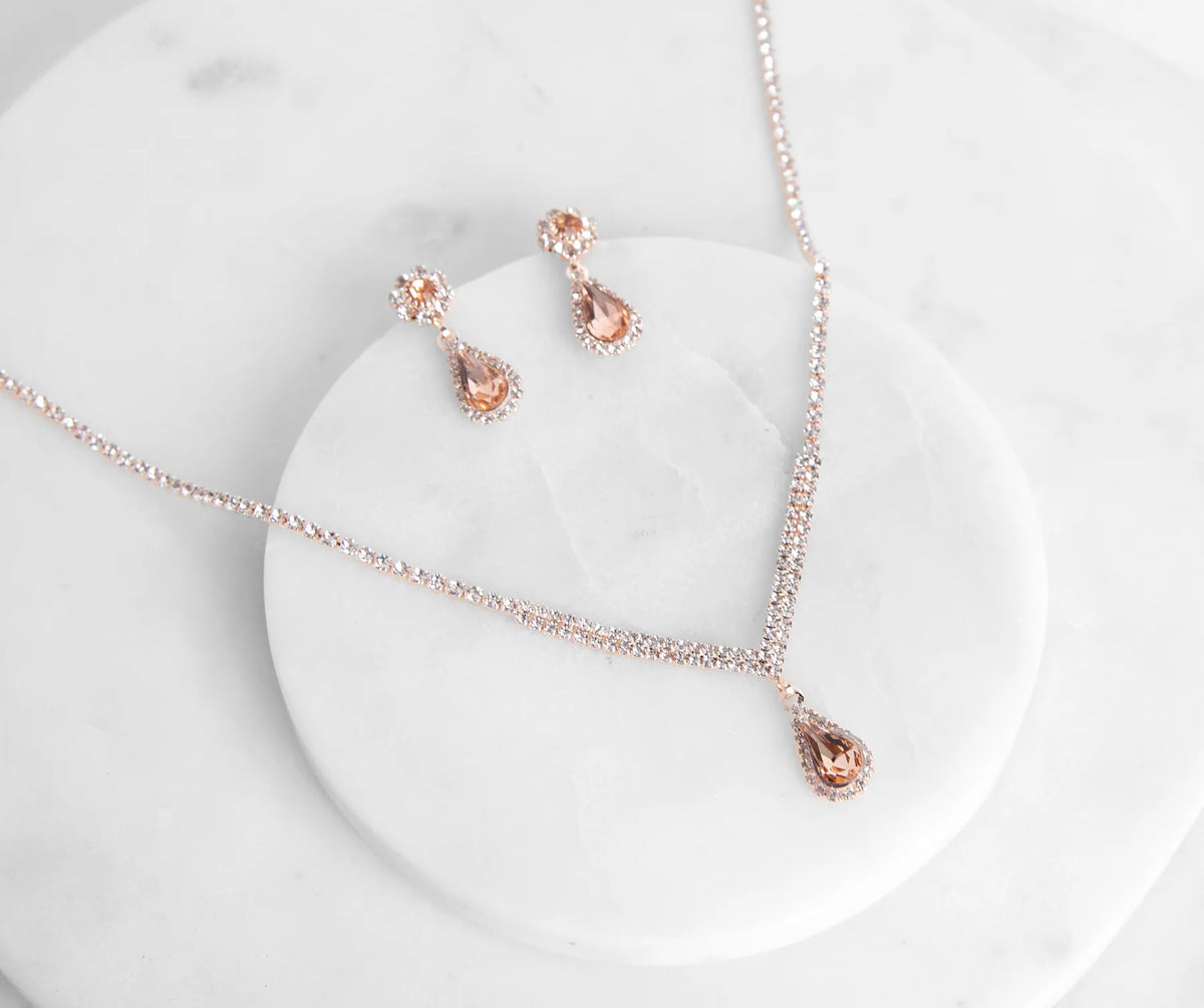 Dainty Rhinestone Necklace