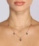 Third Eye Cubic Zirconia Layered Necklace