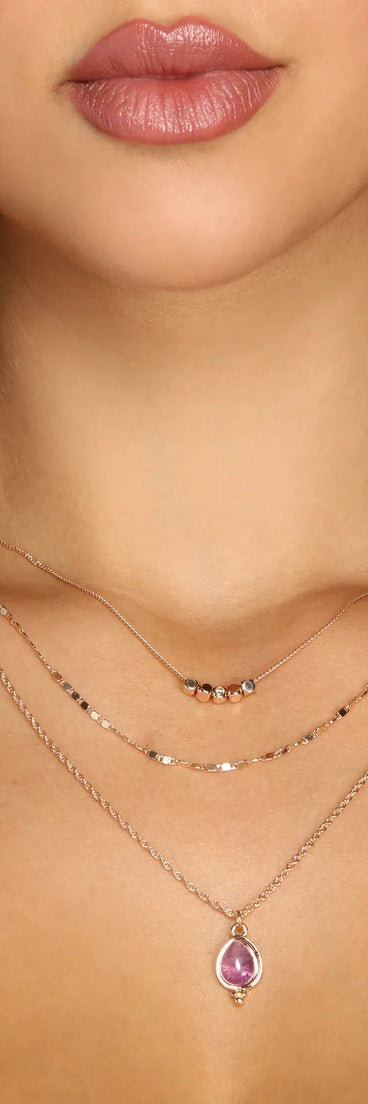 Gemstone Layered Necklace