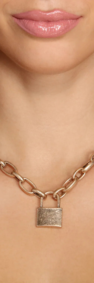 Padlock Pendant Necklace