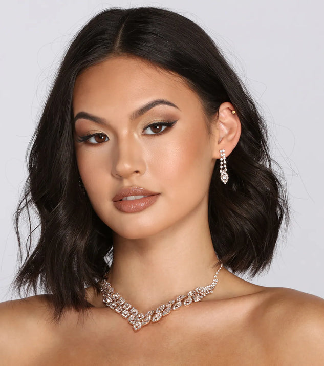 The Way You Look Tonight Rhinestone Necklace Set