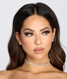 Iridescent Double Rhinestone Choker Set