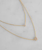 Cubic Zirconia 18K Gold Dipped Mom And Daughter Necklace