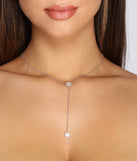 Dropping Hints Cubic Zirconia Lariat Choker