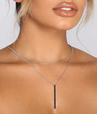 Sleek Layered Pendant Necklace