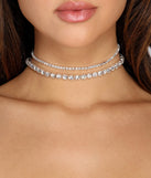 Pull Through Rhinestone Choker Set